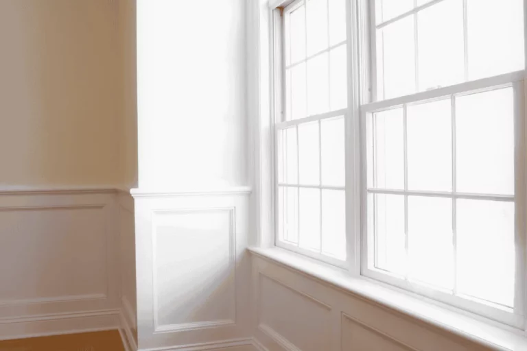 Bright white sash windows