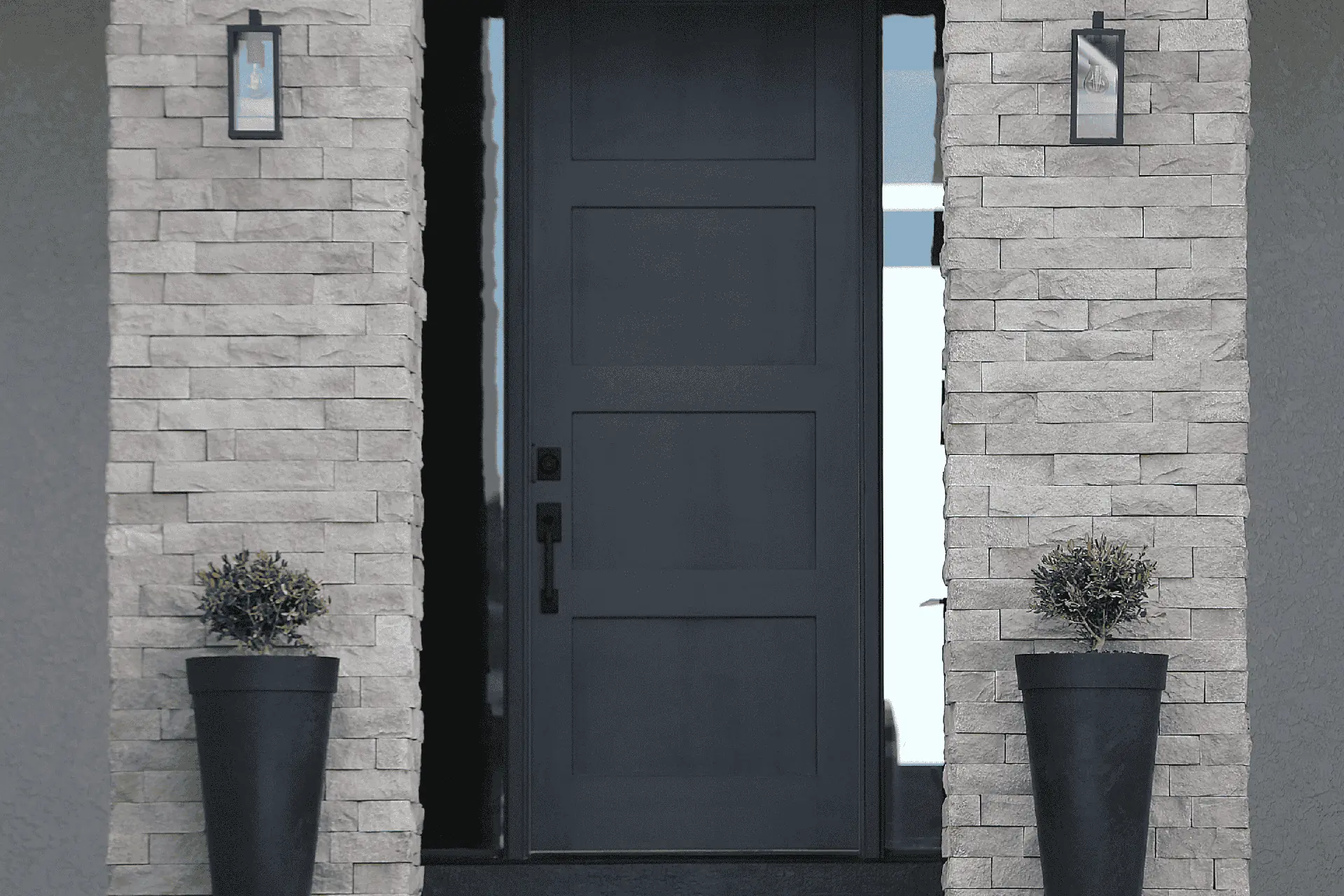 Modern grey composite door