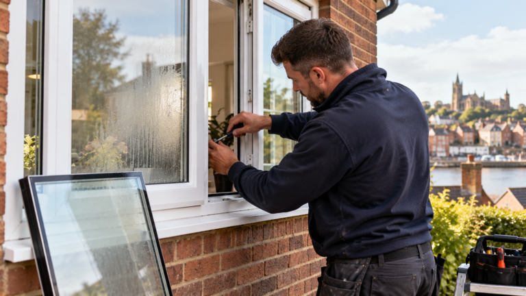 Riverside Window Repair with Cathedral View